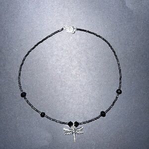 Black dragonfly choker